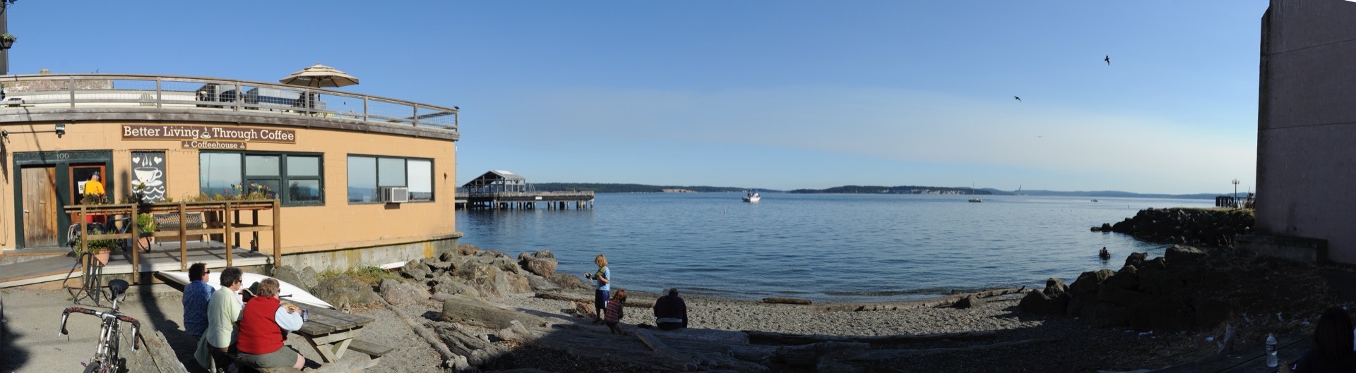 Panoramic view of Port Townsend's historic Victorian waterfront